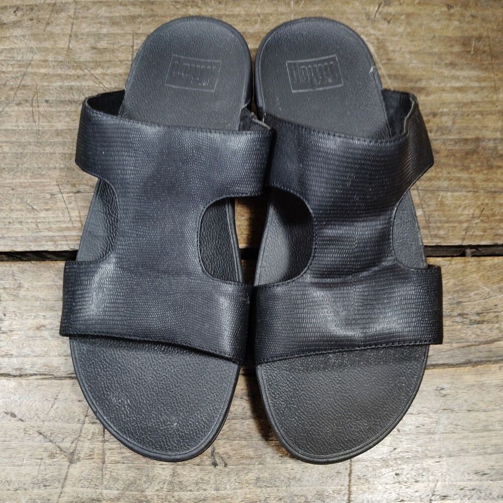 Fit Flop Sandals Sz 9 Shoes Slide Fitflop Black Open Toe